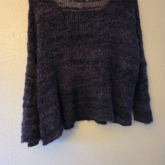 Leith Textured Knit Sweater in Deep Purple - Picture 5 of 6
